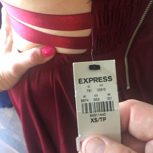 Express Red Goddess Dress - Picture 4 of 4